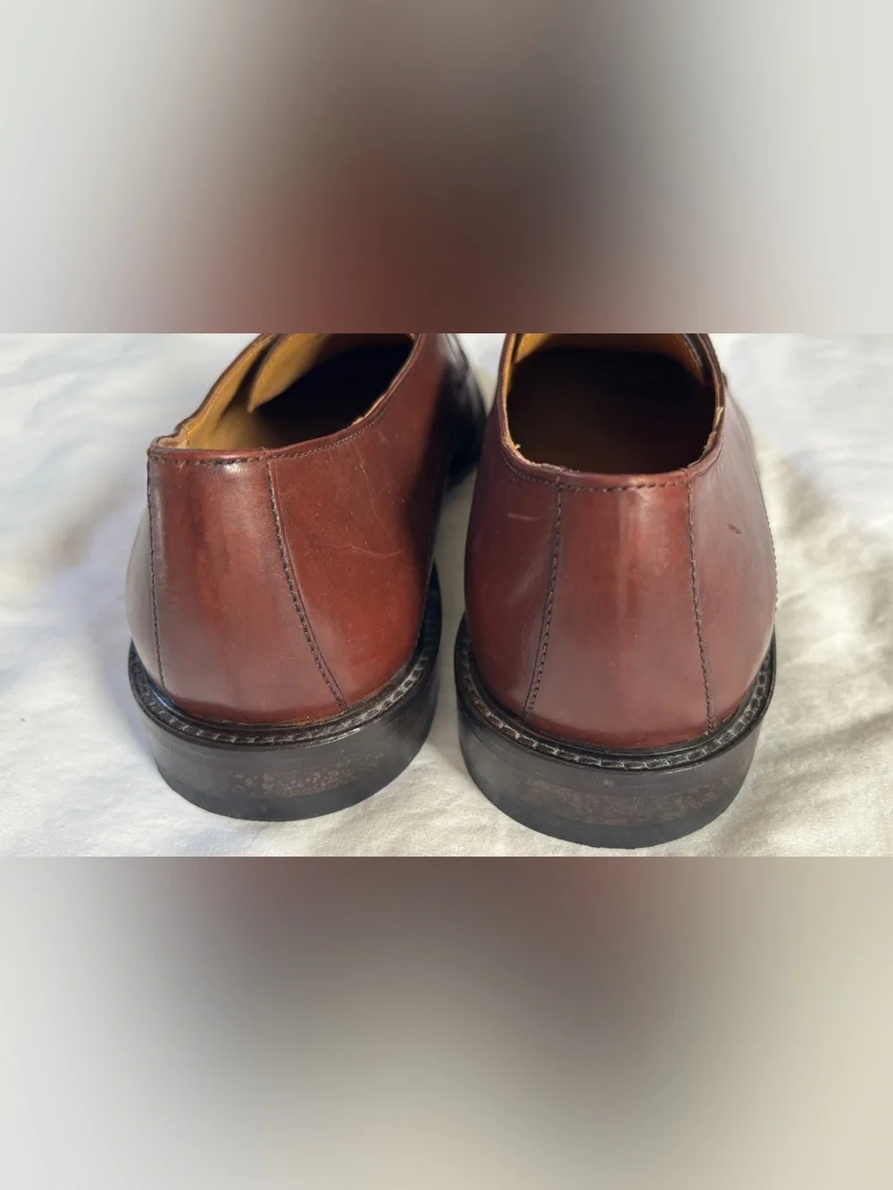 Johnston Murphy Mens Brown Leather Split Toe Derby Shoes Size 12N